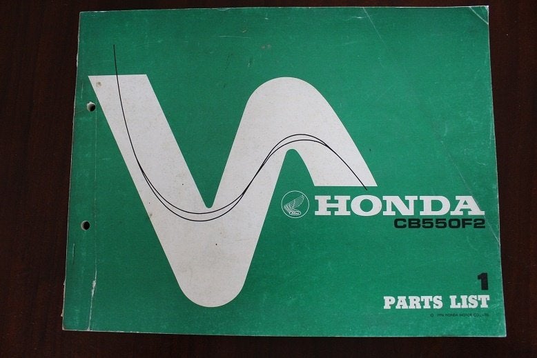 Honda CB550F2 1976 motorcycle parts list CB550 F2, Ophalen of Verzenden, Honda