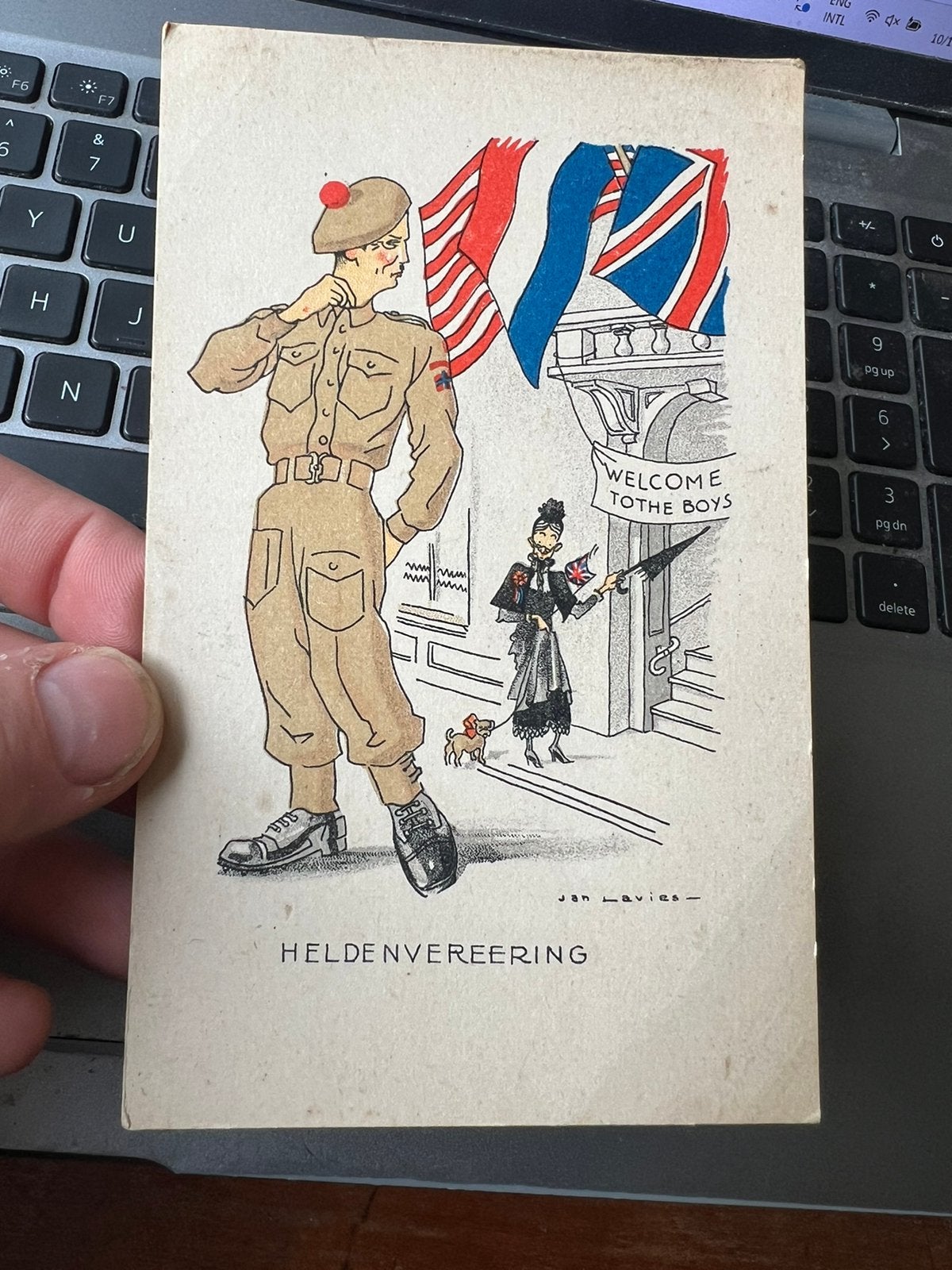 Nederlandse ansichtkaart bevrijding canada heldenvereering, Verzenden, Foto of Poster, Nederland