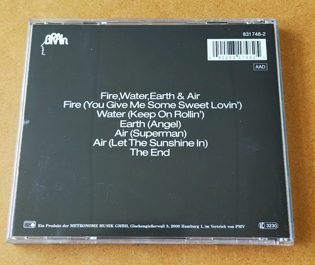 Jane - Fire Water Earth & Air CD 1976/199?, Ophalen of Verzenden, Zo goed als nieuw, Progressive Rock