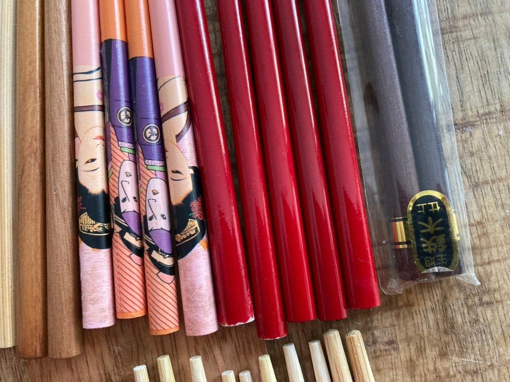 Vintage Chopsticks bamboe, houten en kunststof eetstokjes 58, Huis en Inrichting, Keuken | Servies, Overige typen, Nieuw, Ophalen of Verzenden