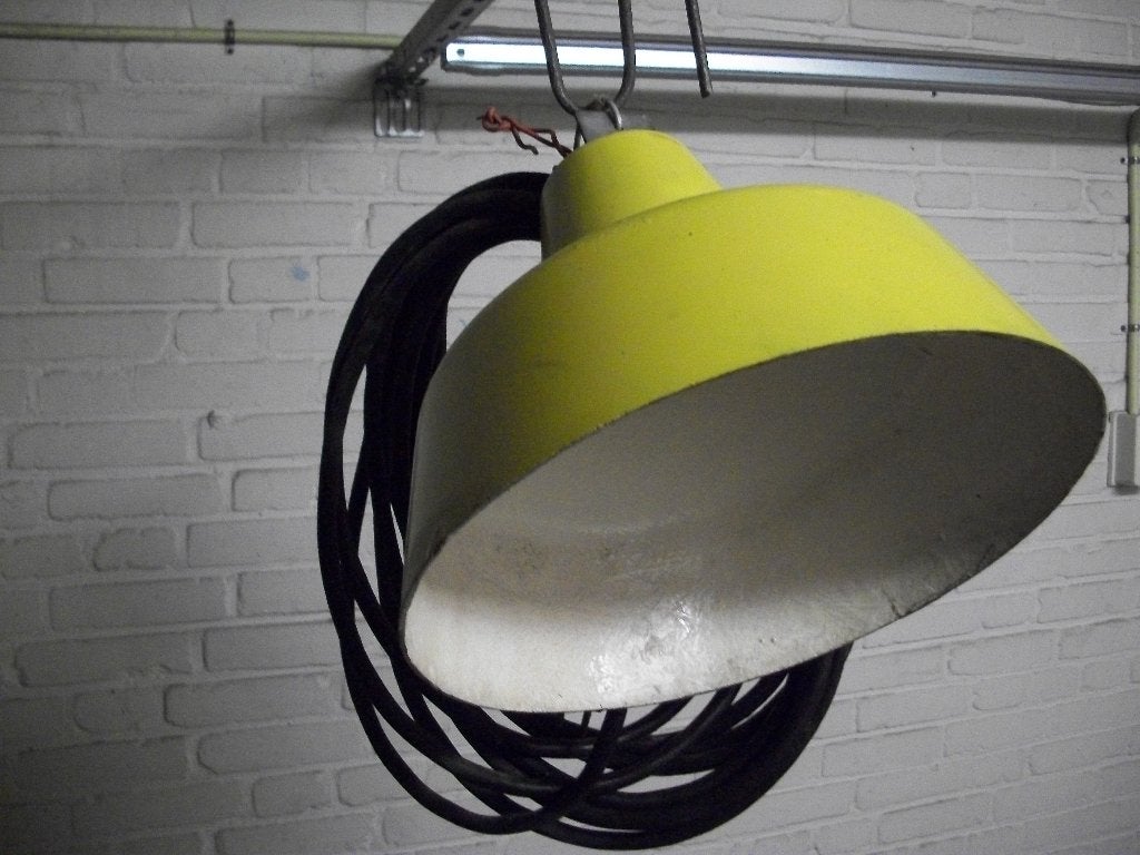 Industriele hanglamp, Huis en Inrichting, Ophalen, Gebruikt, Kunststof, Overige fittingen
