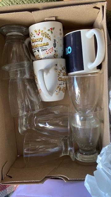 glazen en kerst mokken, Ophalen, Glas of Glazen, Overige stijlen, Glas