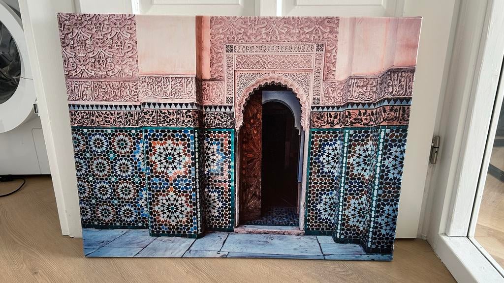 Schilderij canvasdoek Marokkaanse deur, Ophalen
