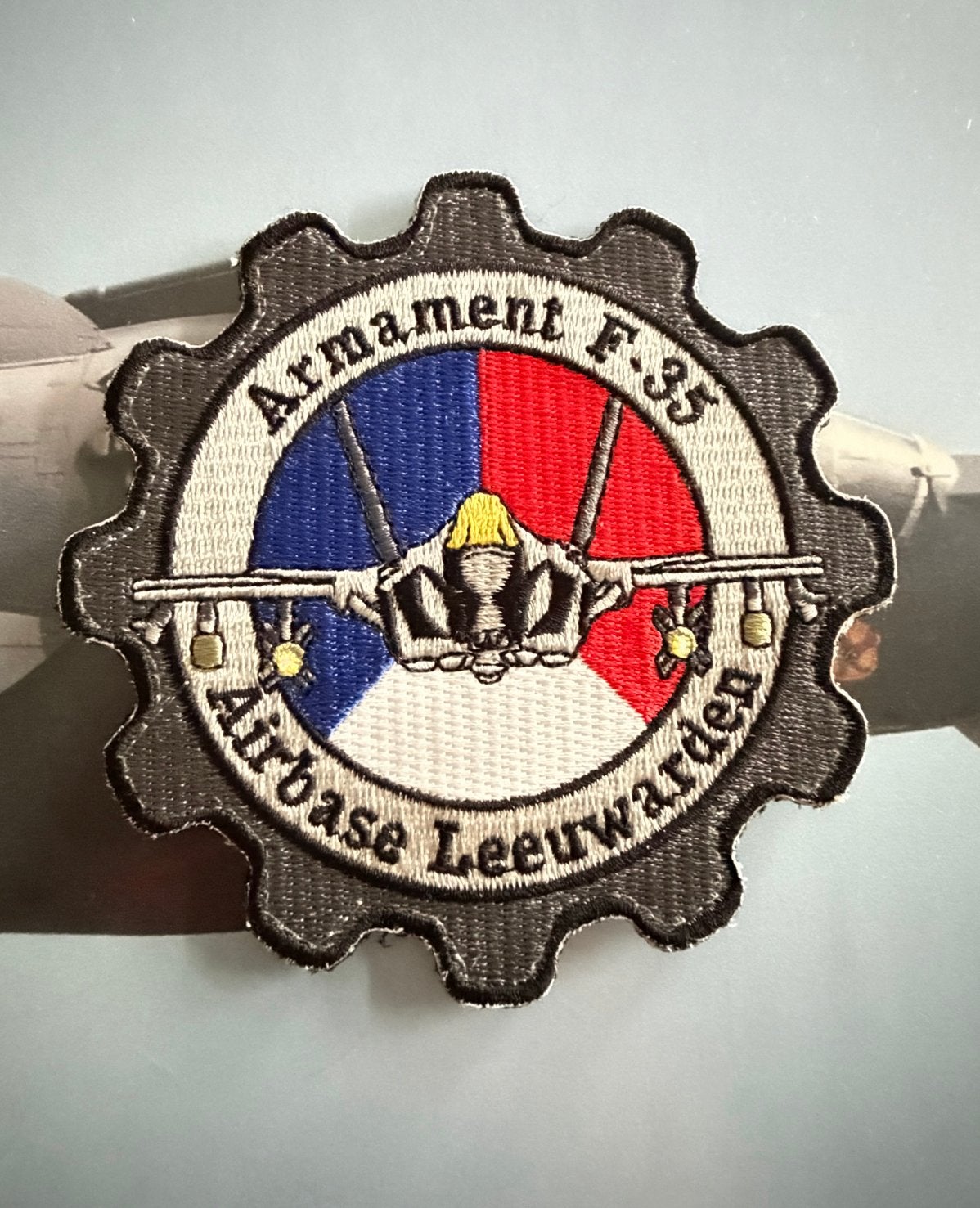 F-35 Armament Airbase Leeuwarden Patch 322 sqn Rnlaf, Verzamelen, Ophalen of Verzenden, Luchtmacht, Nederland, Embleem of Badge