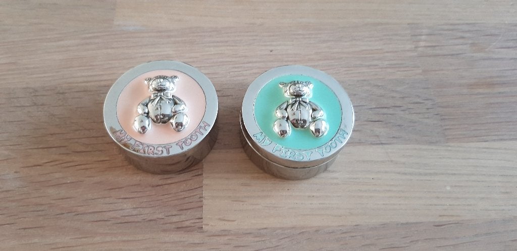 Tanden doosjes met beertje, Ophalen of Verzenden, Gebruikt