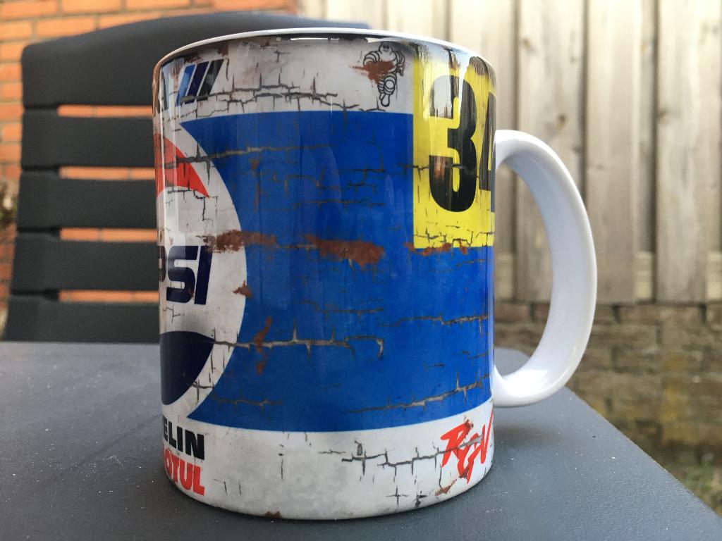✅ Kevin Schwantz Suzuki Pepsi mok Vintage olie Motorsport, Ophalen of Verzenden, Nieuw, Motoren