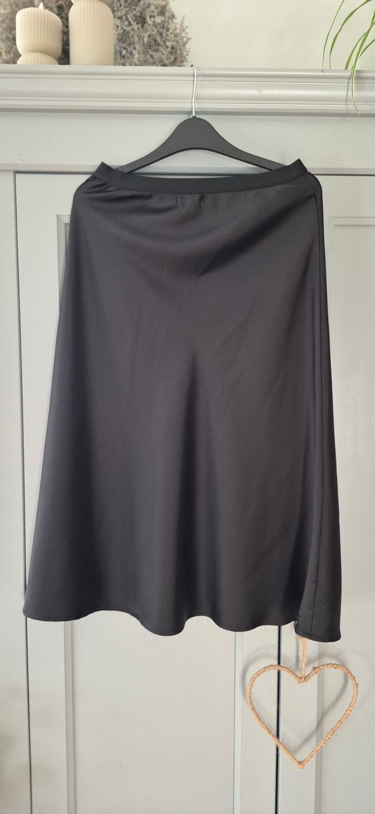 satijnen rok zwart maat M, Maat 38/40 (M), Zwart, Ophalen of Verzenden, Knielengte