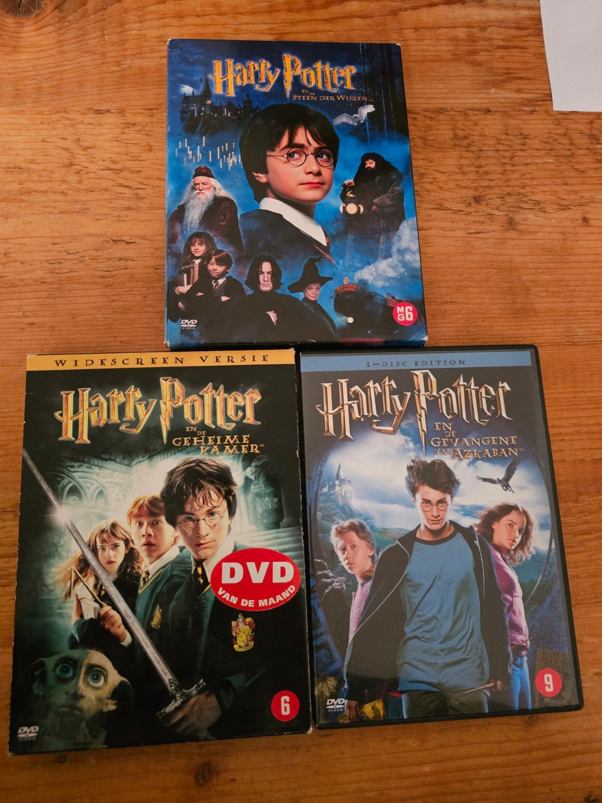 Harry Potter DVD's: Deel 1, 2 en 3, Gebruikt, Nederlands, Ophalen of Verzenden, Vanaf 6 jaar