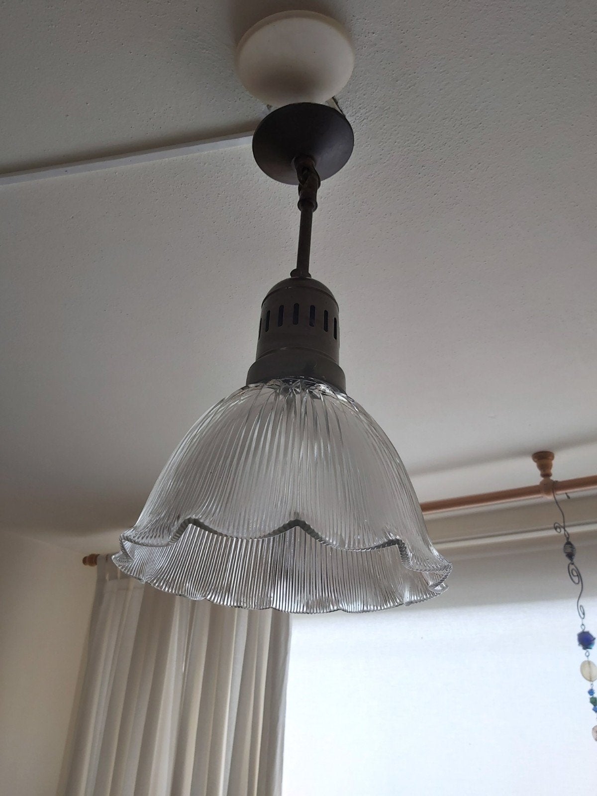 Antieke bronzen hanglamp in zeer goede staat, Ophalen of Verzenden
