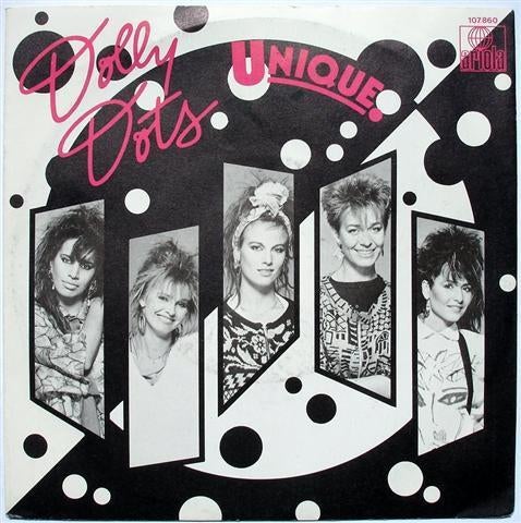 Single (1985) the Dolly Dots - Unique (Ariola 107.860), Gebruikt, Fotohoes, 7 inch, Ophalen of Verzenden