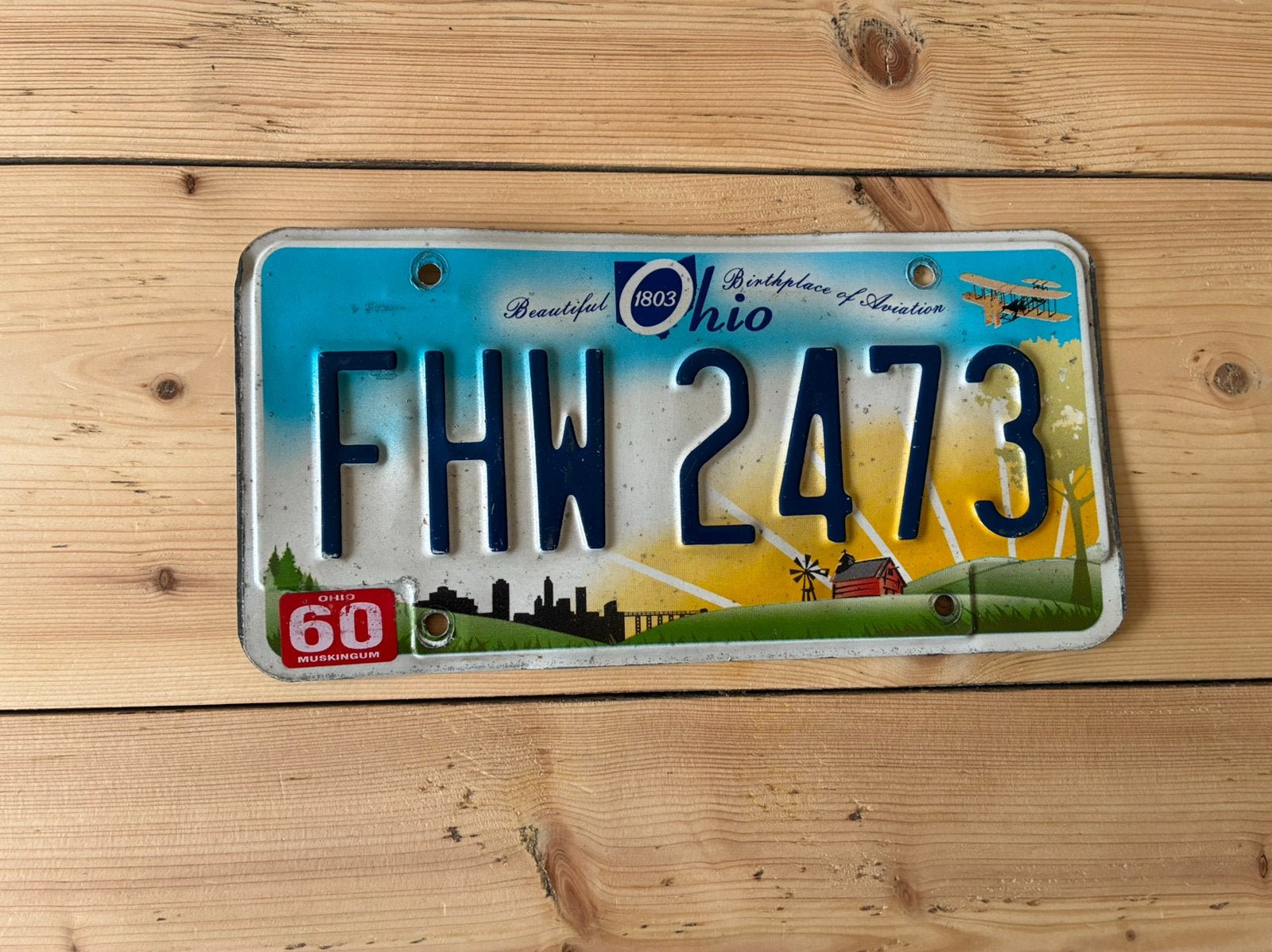 Amerikaans nummerbord, origineel, Ohio, Ophalen of Verzenden, Zo goed als nieuw, Auto's