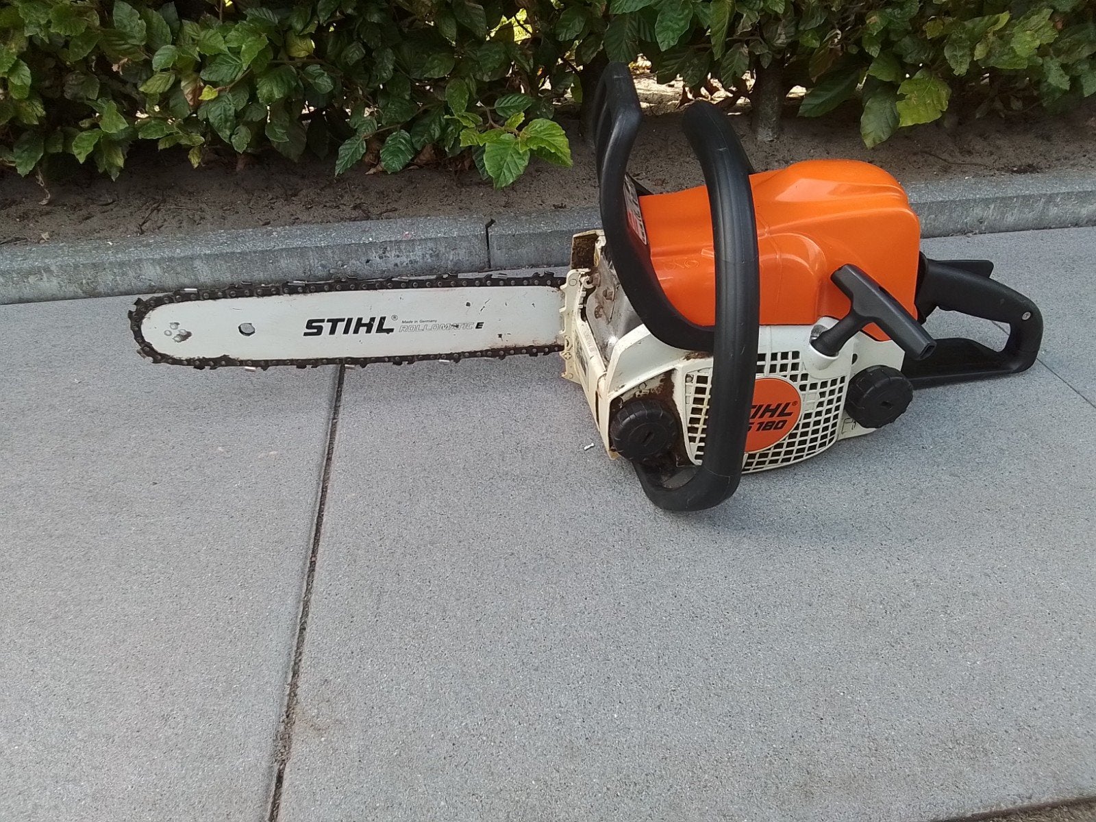 Stihl ms180 motorzaag, Ophalen, Gebruikt