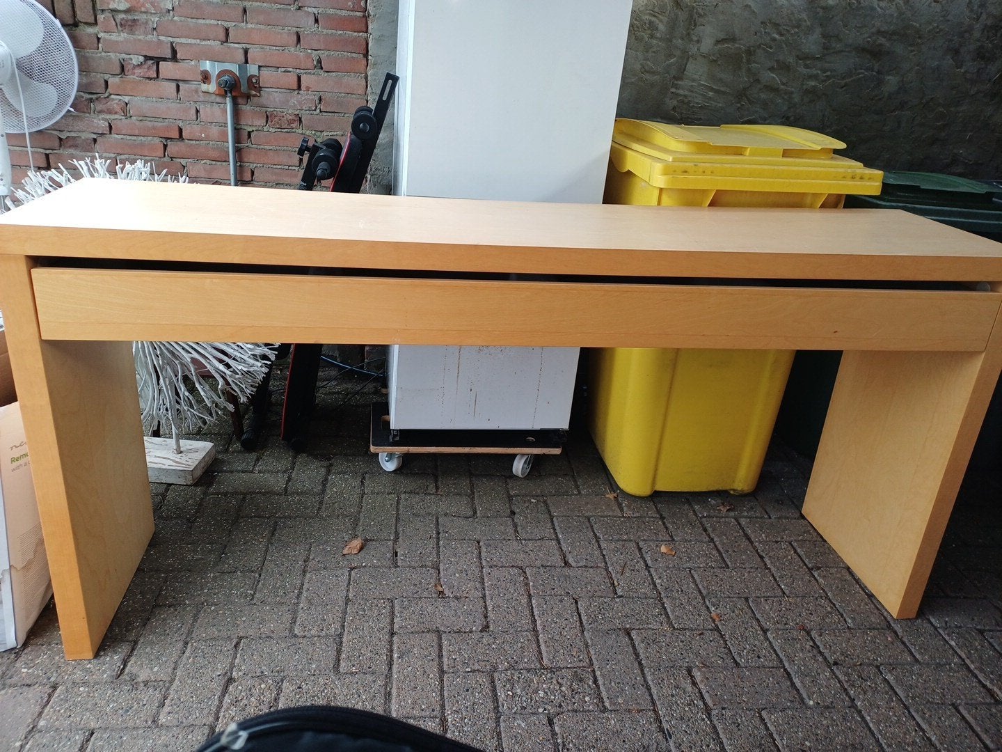 ikea side table of overzet over bed, Ophalen, Eenpersoons, Bruin, Zo goed als nieuw