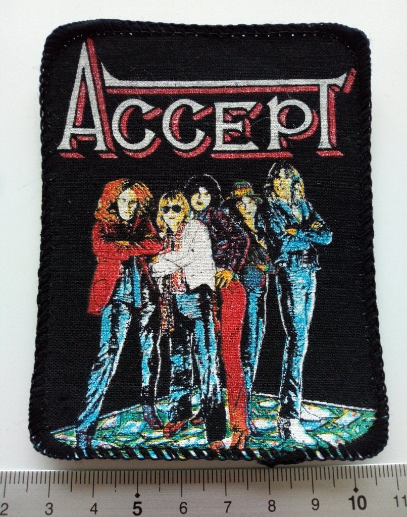 Accept Lady Lou vrij zeldzame vintage 1979 patch a351 metal, Verzenden, Nieuw, Kleding