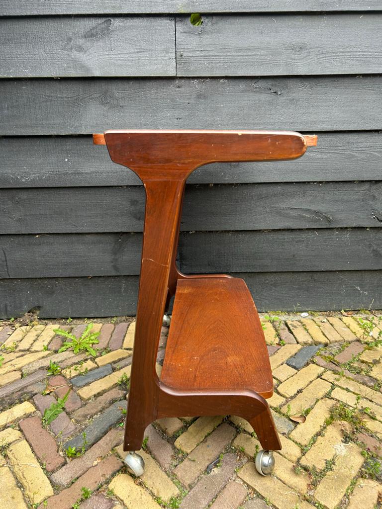 Vintage Louis van Teeffelen serveerwagen/bijzettafel, Ophalen of Verzenden