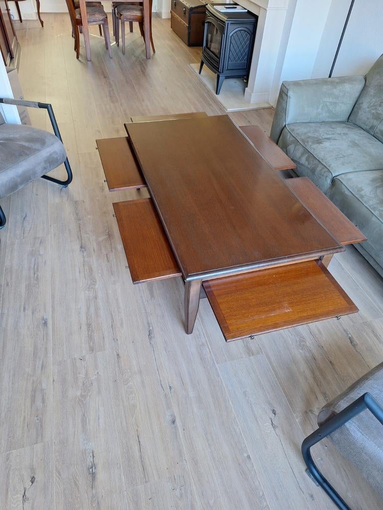 Teak hout salontafel, Huis en Inrichting, Tafels | Salontafels, Ophalen, 100 tot 150 cm, ?, Zo goed als nieuw