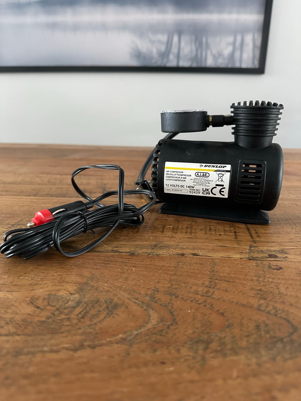 Dunlop 12V Luchtcompressor - Compact en Krachtig, Ophalen of Verzenden, Nieuw