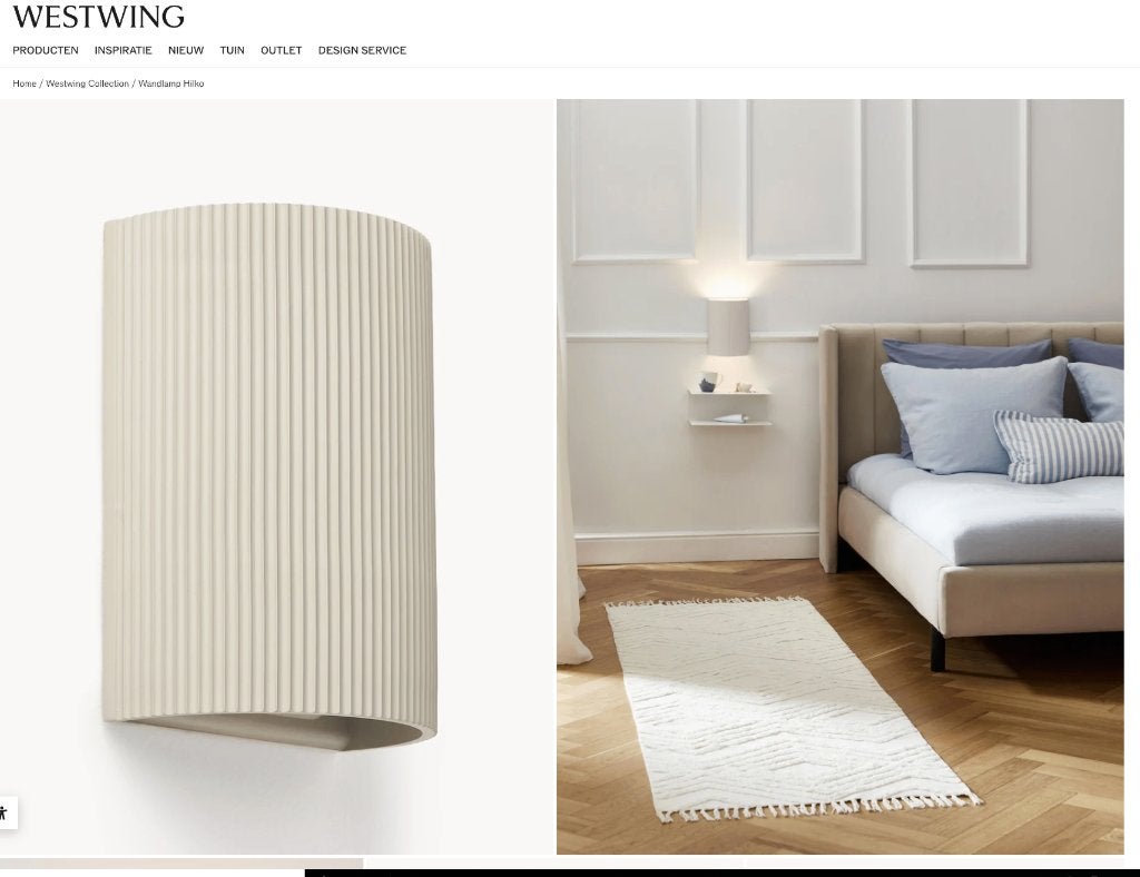 Nieuw: Wandlamp Hilko Westwing Collection (2 stuks), Ophalen, Overige materialen, Nieuw, E27 (groot)