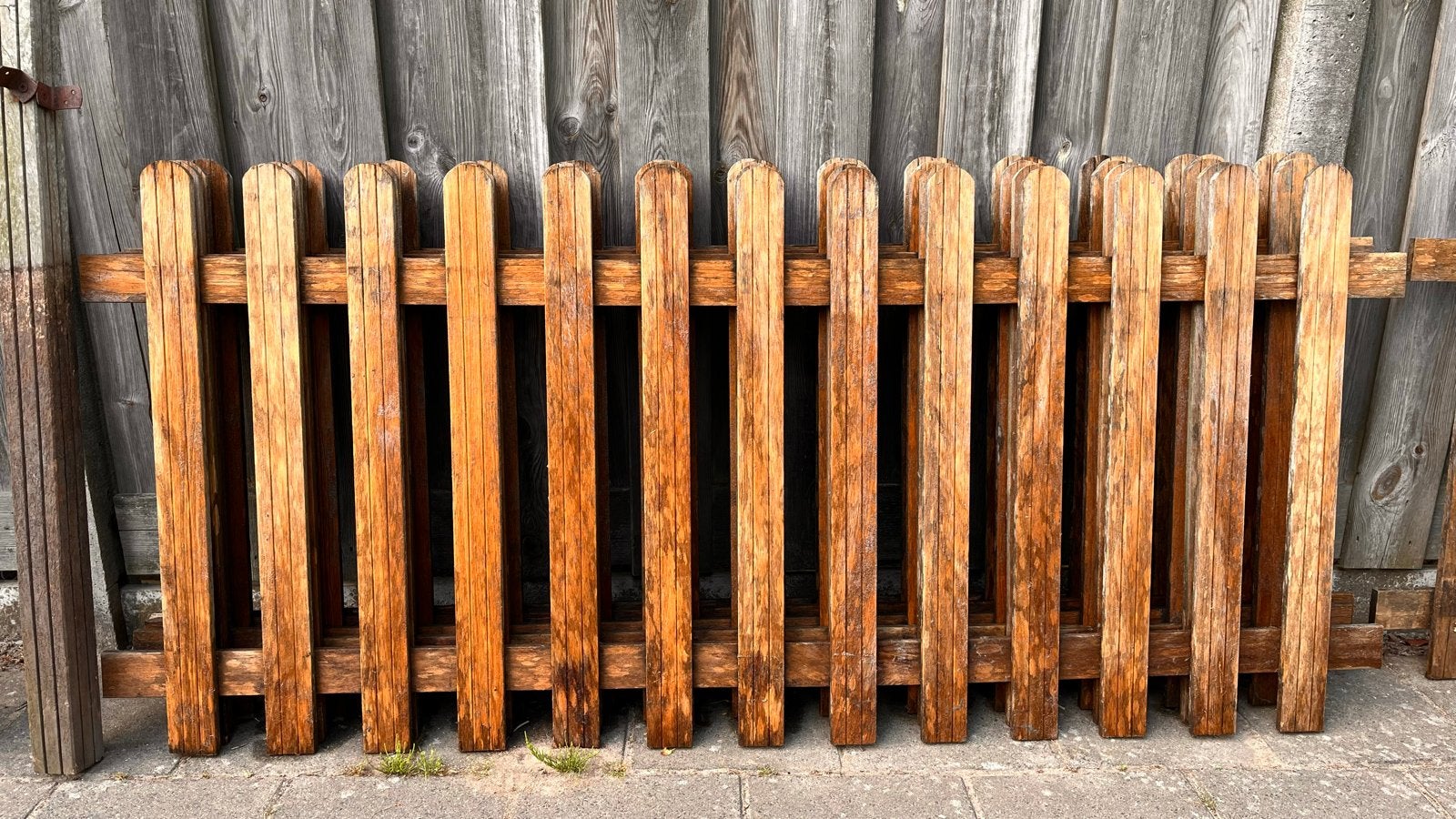 Hardhouten Tuinhekken met Palen - 80x180, Ophalen, Gebruikt, Hout, Tuinhek