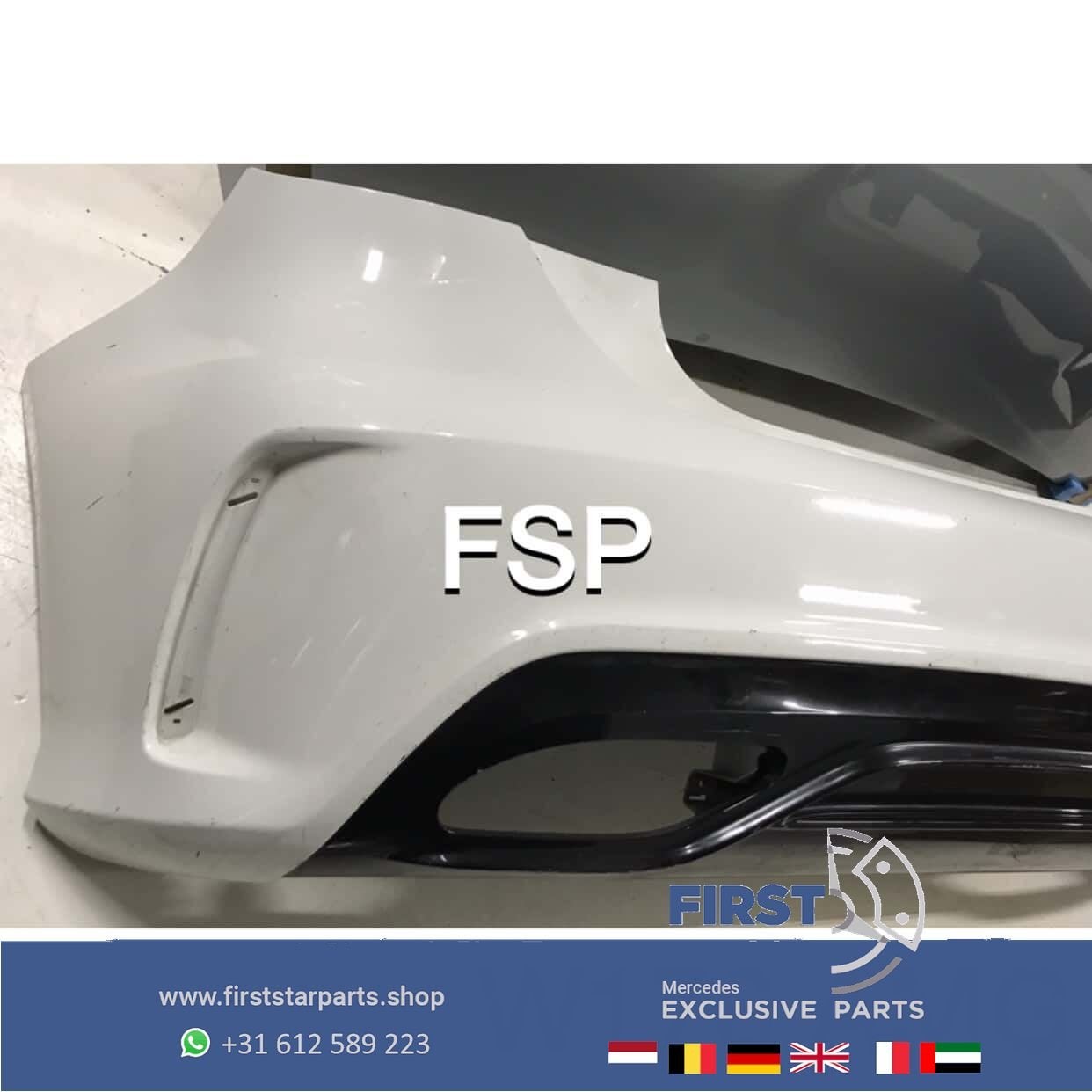 W176 FACELIFT AMG ACHTERBUMPER WIT + DIFFUSER ORIGINEEL, Auto-onderdelen, Gebruikt, -, Ophalen of Verzenden, Achter