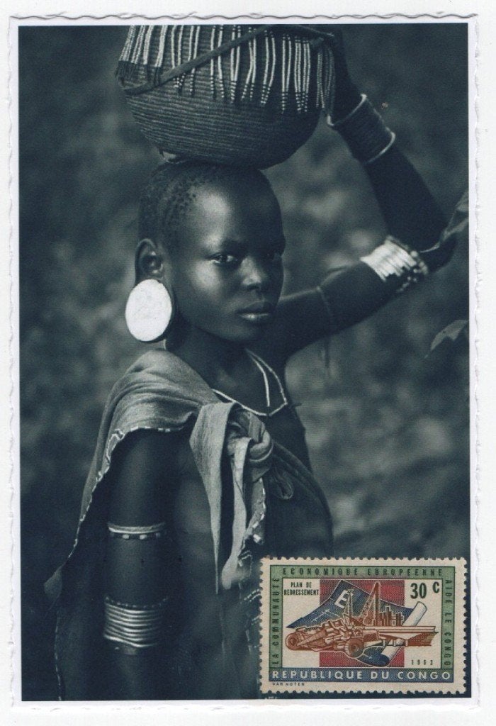 P30 postkaart BELGISCH CONGO privé-editie, Verzenden, Gestempeld