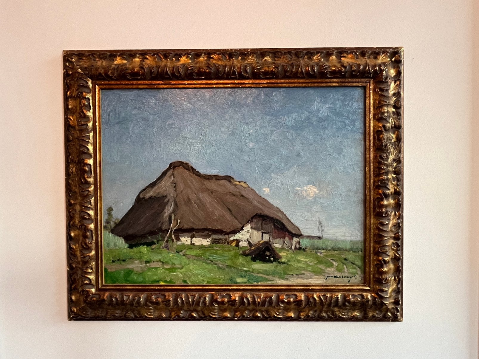 Schilderij Jan van Looy, Ophalen, Ingelijst, Paneel