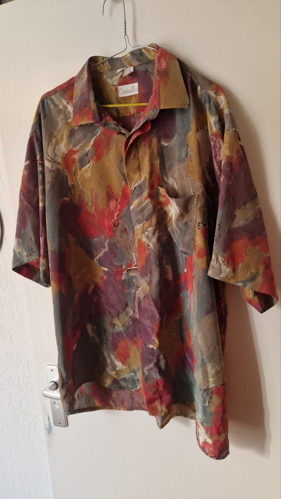 Christian Dior Vintage Zijden Blouse - Maat 43/44, Kleding | Heren, Overhemden, Christian Dior, Ophalen of Verzenden, Zo goed als nieuw