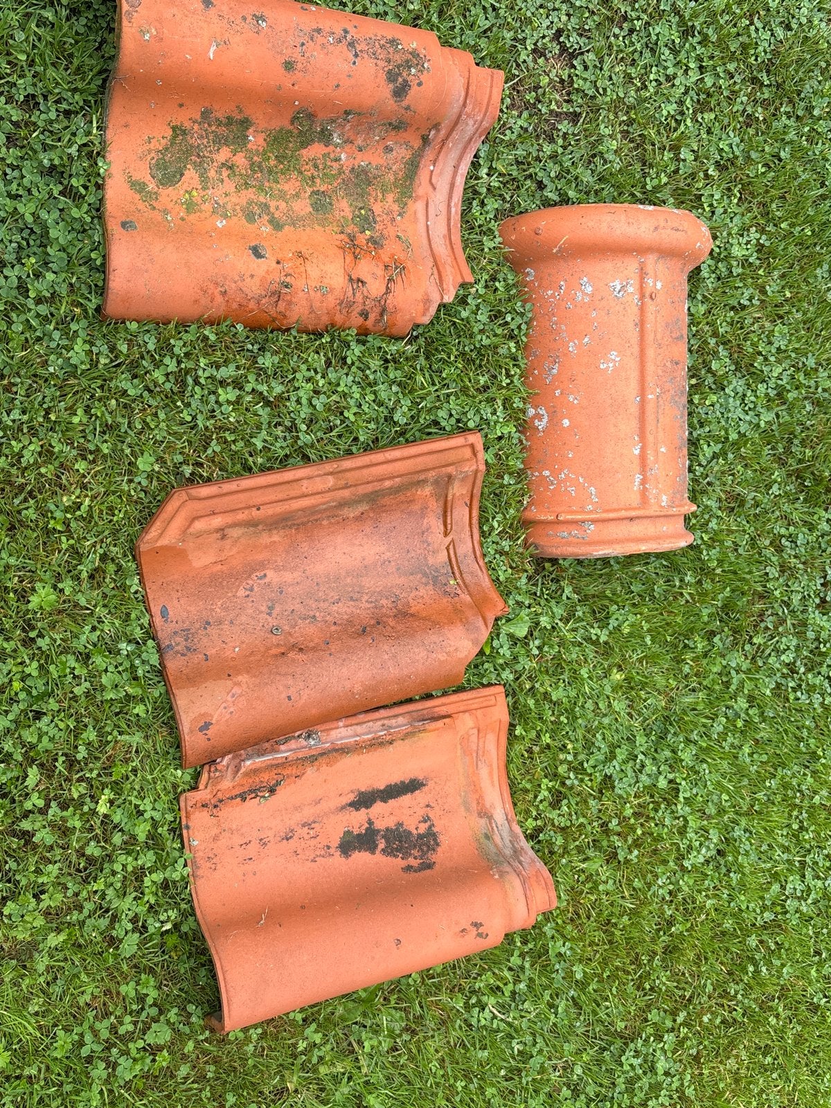 48 dakpannen, 6 rechter gevelpannen, 6 linker gevelpannen, 6, Doe-het-zelf en Verbouw, Dakpannen en Dakbedekking, Ophalen, Gebruikt