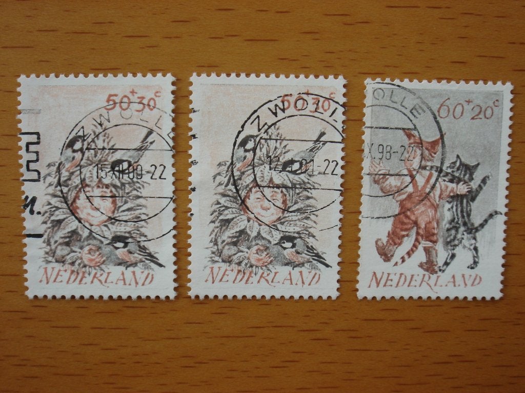 Kinderzegels 1982 3x  NVPH 1275 en 1276   , Ophalen of Verzenden, Na 1940, Gestempeld