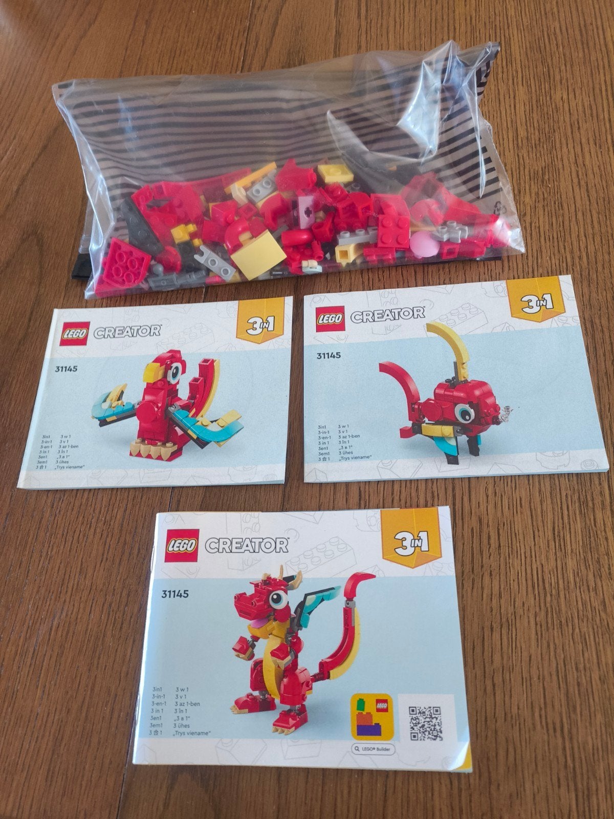 Lego Creator 31145 Rode Draak 3-in-1 (zonder doos), Ophalen of Verzenden
