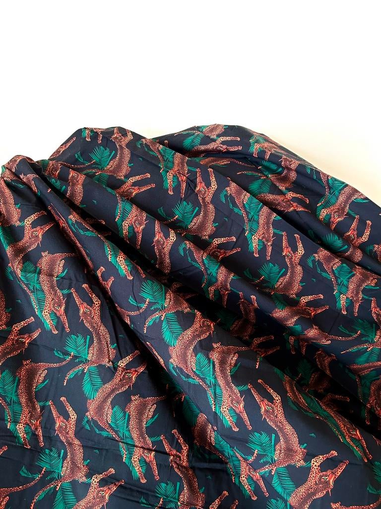 exclusieve designer panters stof, Overige kleuren, 120 cm of meer, Ophalen of Verzenden, Katoen