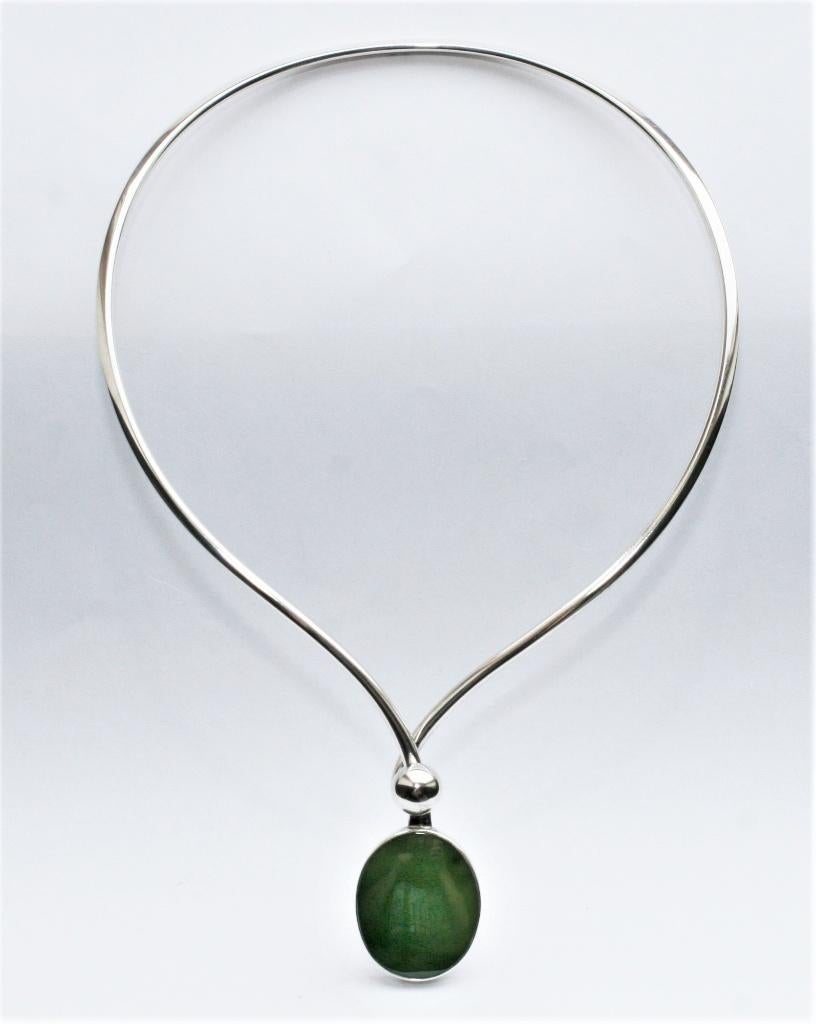 Vintage Niels Erik Halsketting Sterling Denmark N. E. FROM, Ophalen of Verzenden, Zilver