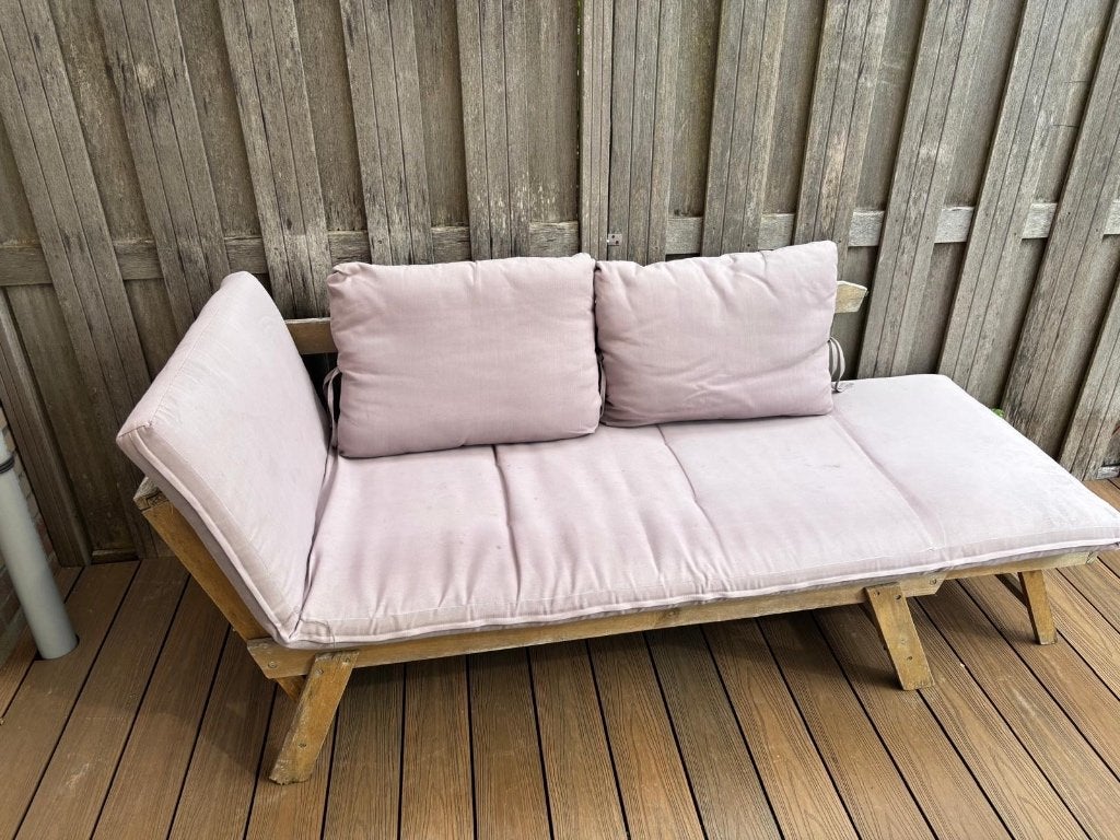 Tuinbank/ loungebank, Ophalen, Gebruikt, Hout