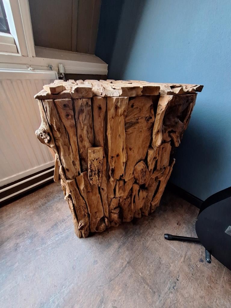 Bijzettafel drijfhout 2x, Ophalen