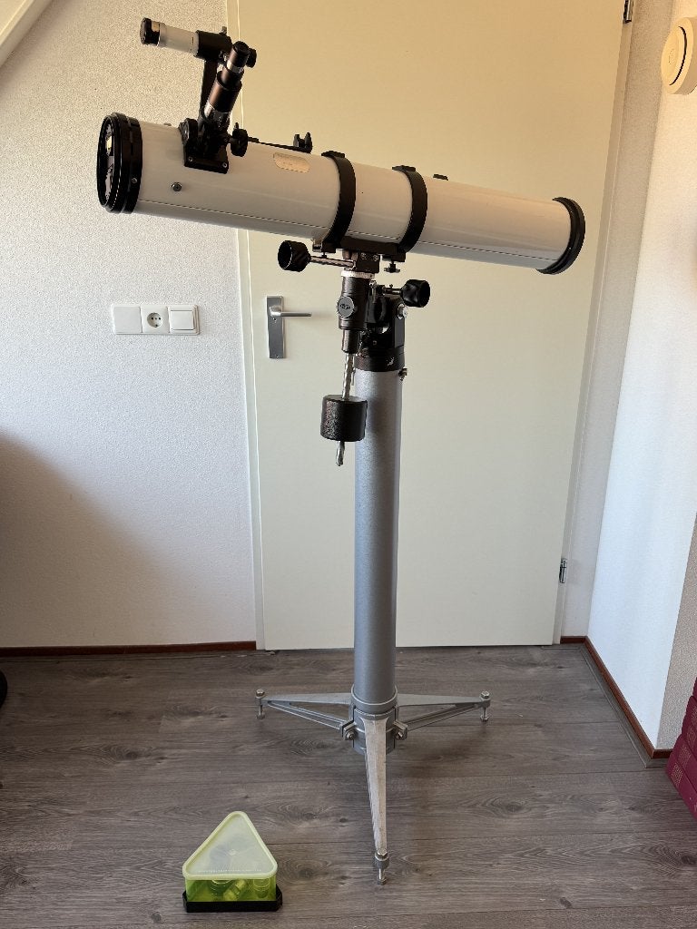 Japanse Vixen R100L Telescoop + New Polaris + Statief, Ophalen, Gebruikt, 80 tot 200 mm, Met statief