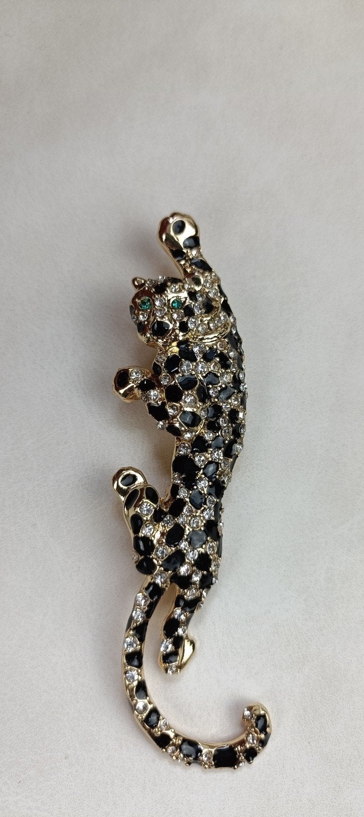 Panter Broche met Strassteentjes - Elegant en Stijlvol, Overige materialen, 4 tot 7 cm, Verzenden, Onbekend