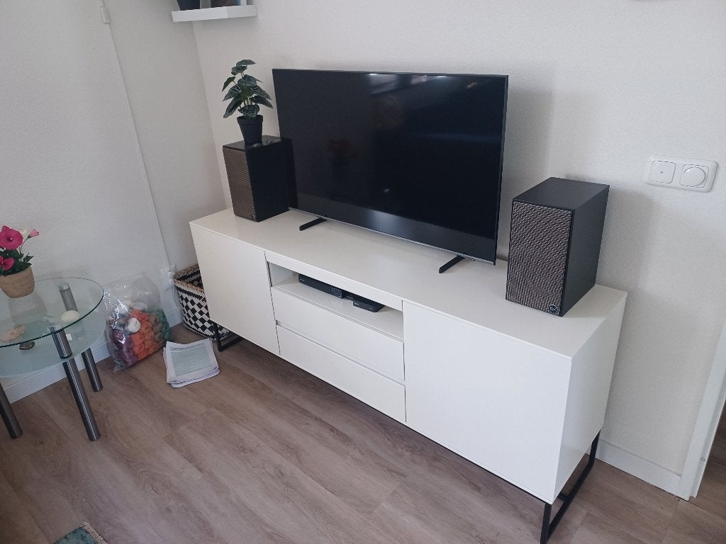TV meubel, Ophalen, 150 tot 200 cm, Zo goed als nieuw, Minder dan 100 cm