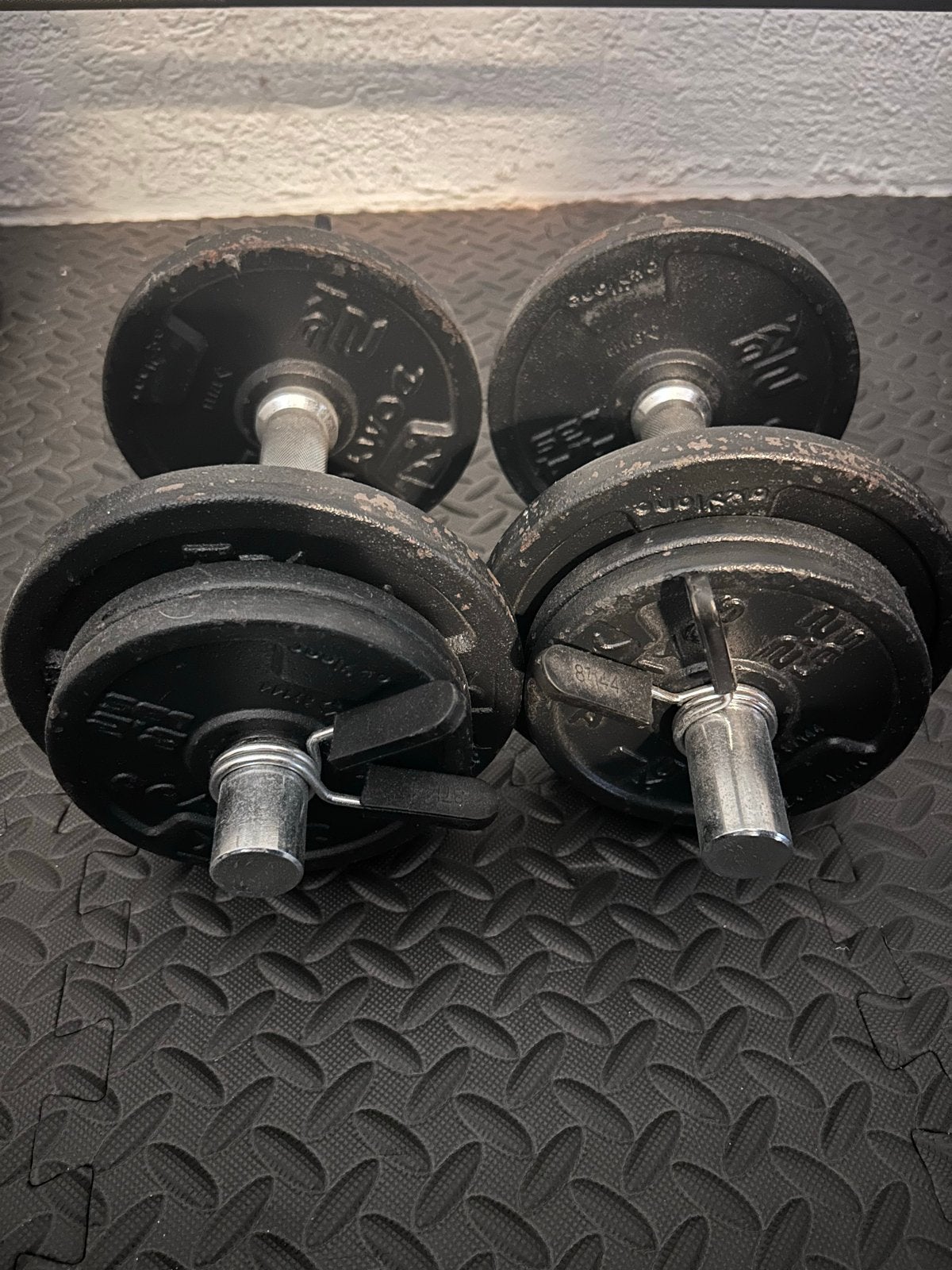 Verstelbare Halterset - Ideaal voor Thuisgym, Sport en Fitness, Fitnessmaterialen, Ophalen, Gebruikt, Armen, Halterset