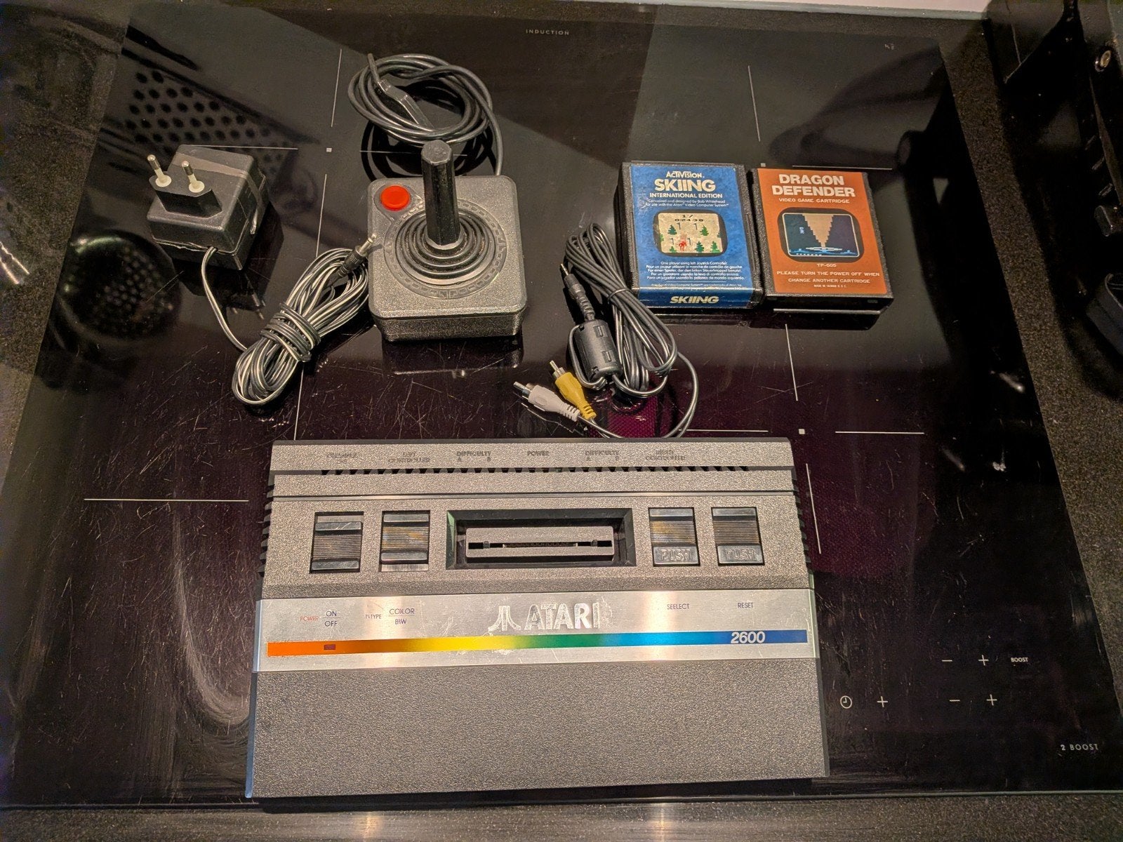Atari 2600 met Video Modificatie, Controller en 2 Games, Spelcomputers en Games, Ophalen of Verzenden, Met 1 controller, Atari 2600