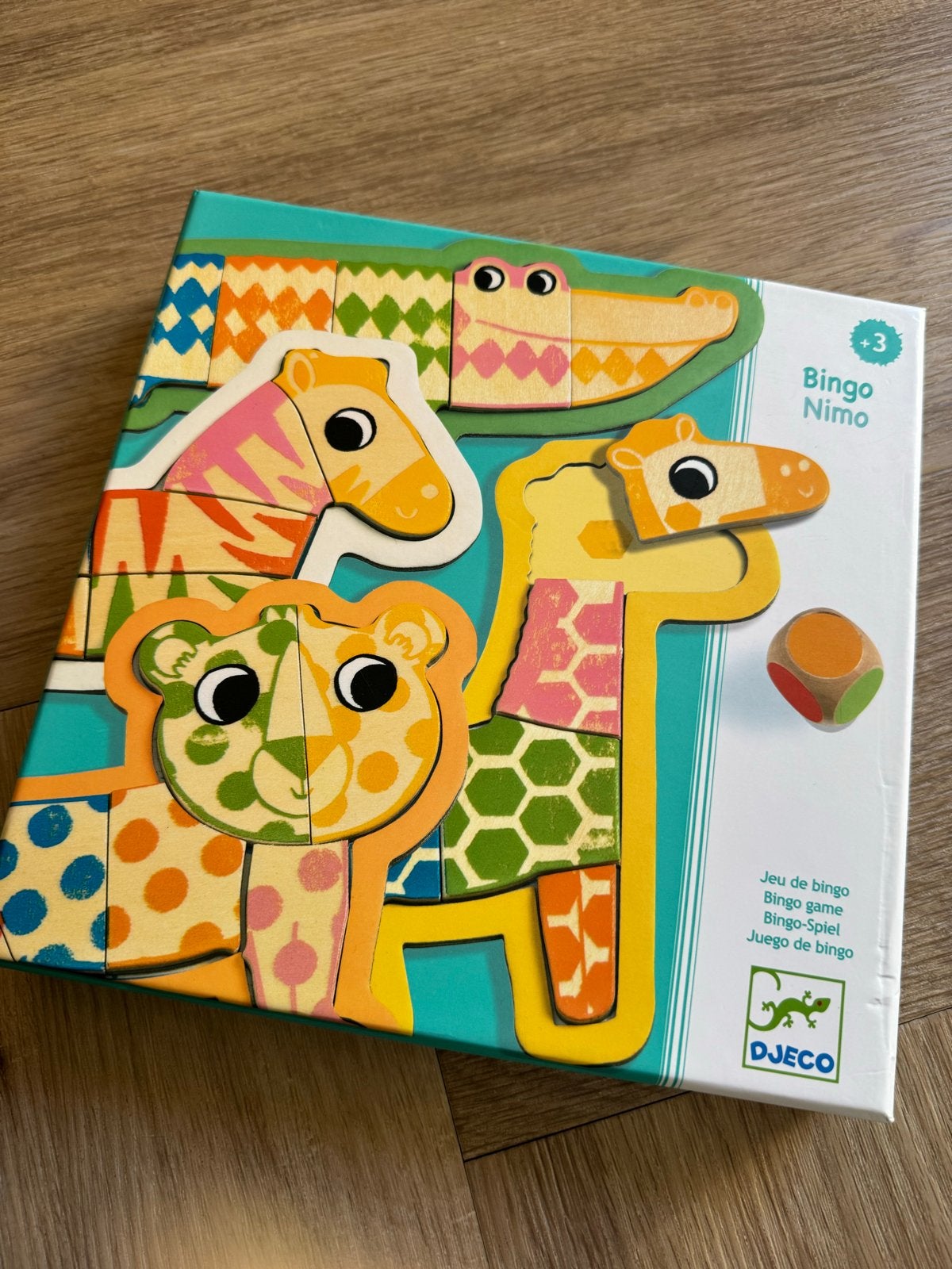 Djeco Bingo Nimo Dieren Puzzel Spel, Een of twee spelers, Verzenden, Zo goed als nieuw