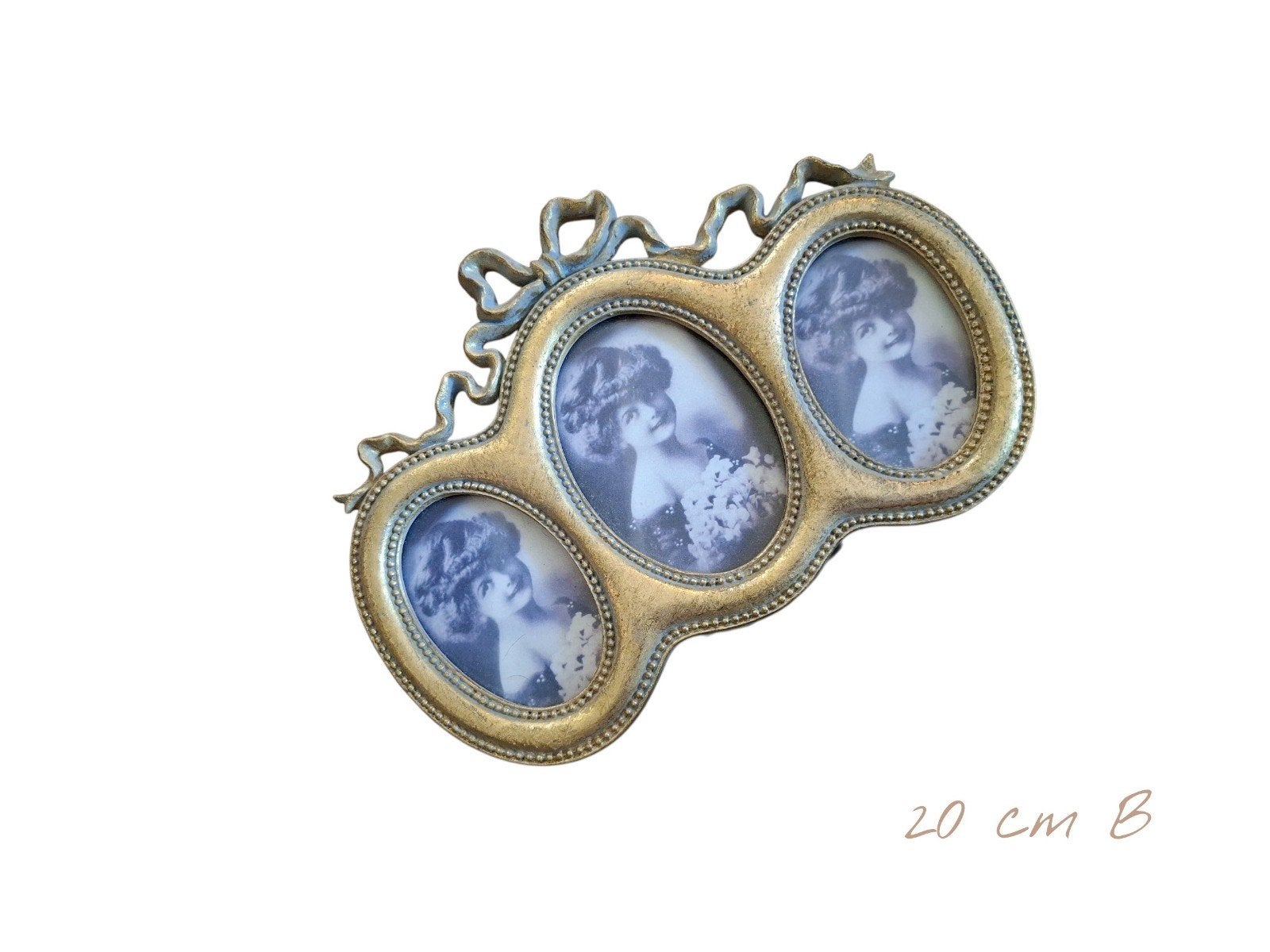 Vintage Goodwill Fotolijst voor 3 Foto's - Goudkleurig, Ophalen of Verzenden, Goud, Gebruikt, Sierrand