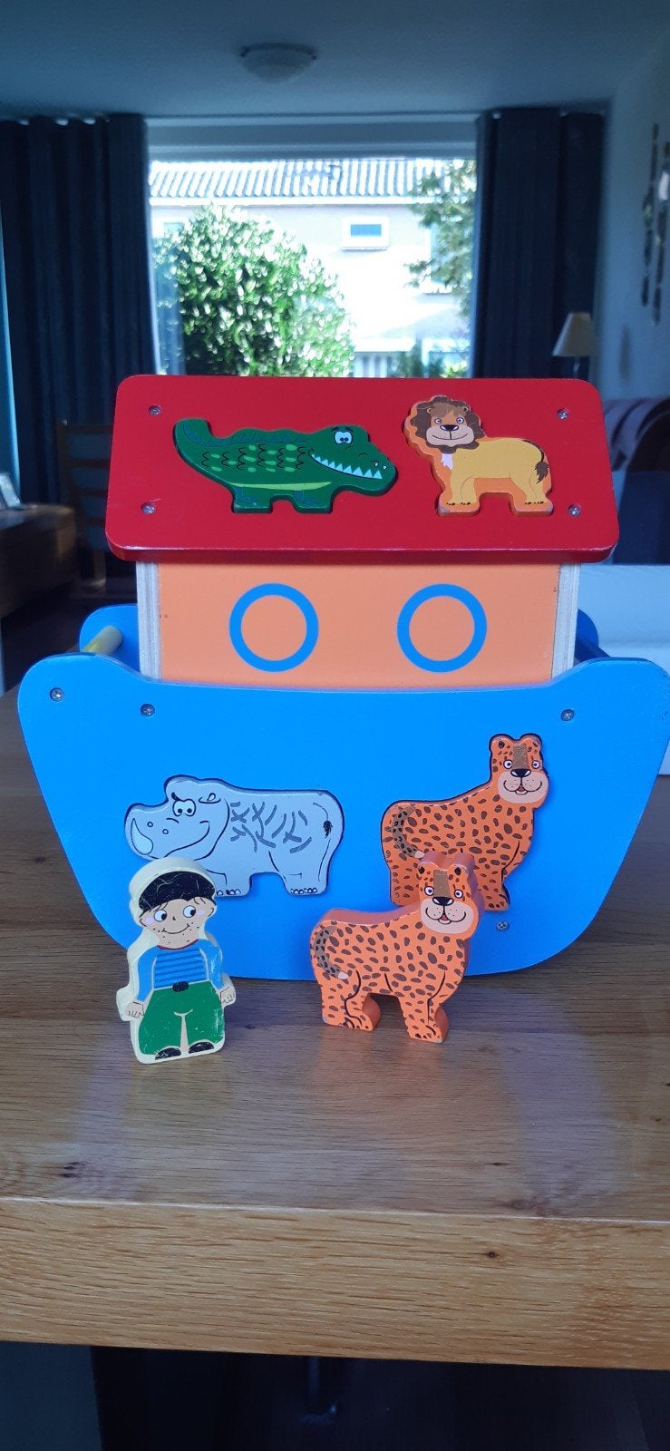 Pakket leuke houten speelgoedpuzzels!, Ophalen, Minder dan 10 stukjes, Gebruikt, 6 maanden tot 2 jaar
