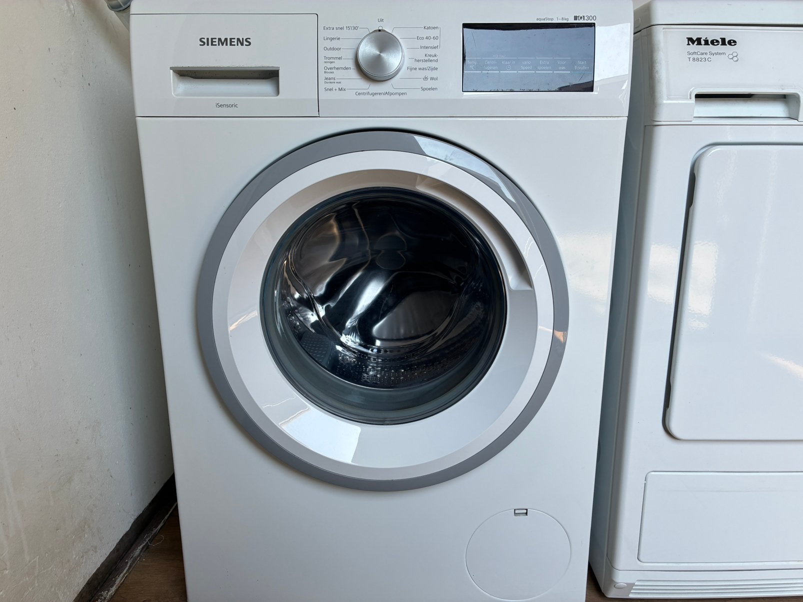 Zo goed als Nieuw Luxe Jong Siemens iQ300 EcoSilence 8Kg, 1200 tot 1600 toeren, Minder dan 85 cm, Siemens, 8 tot 10 kg