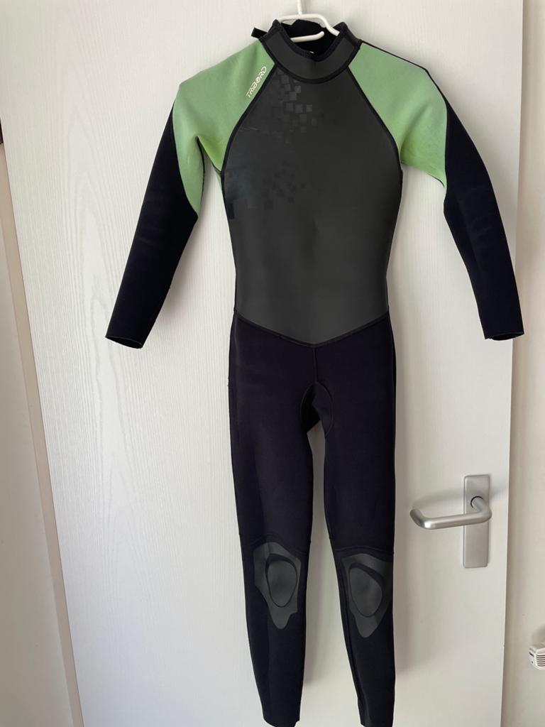 Tribord Wetsuit voor Kinderen 12 jr - Zwart/Groen, Ophalen of Verzenden, Gebruikt, Kind, Wetsuit