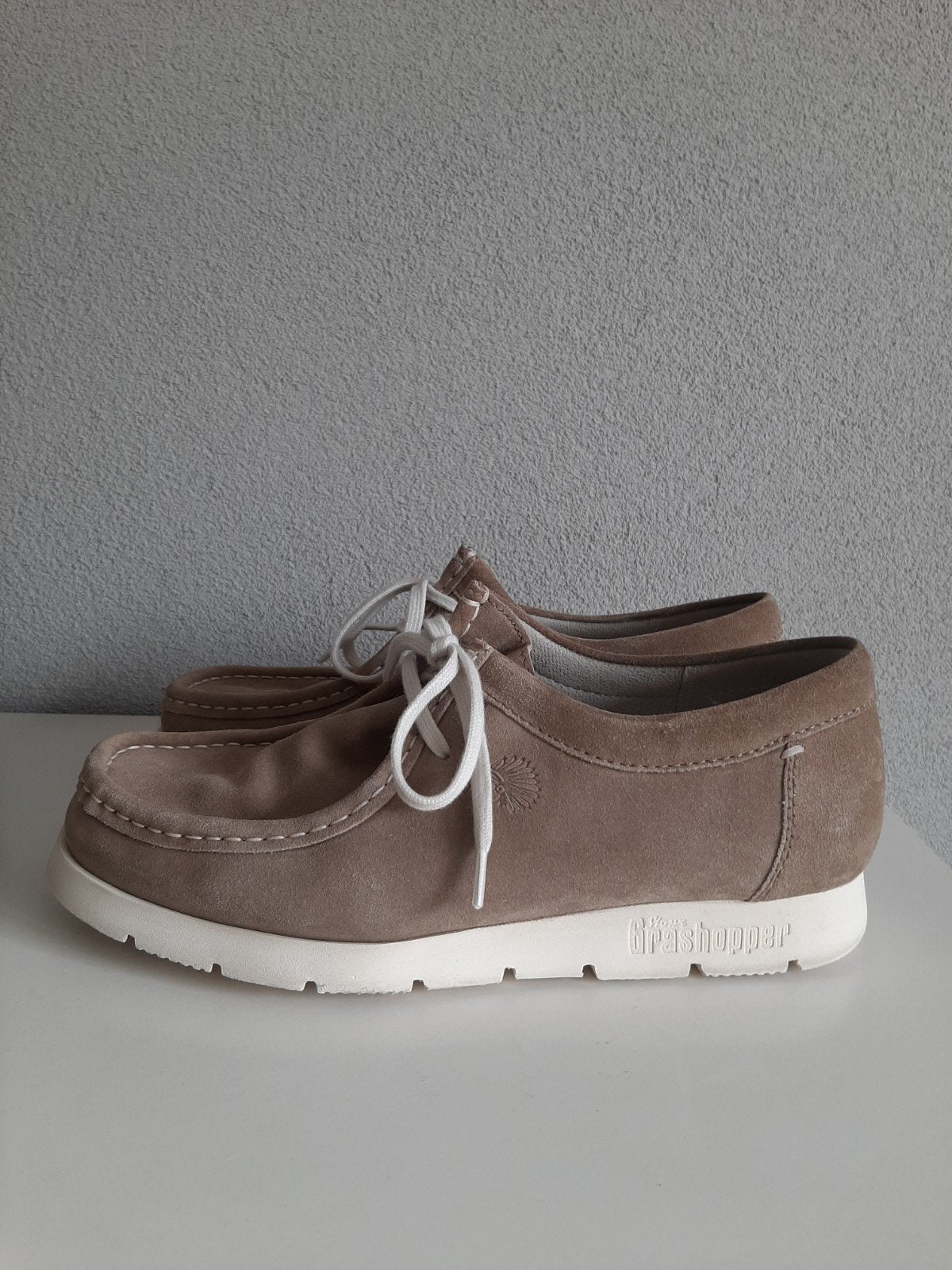 Sioux grashopper beige suède schoenen maat 7,5 (41) wijdte G, Overige kleuren, Ophalen of Verzenden, Zo goed als nieuw, Espadrilles of Moccasins