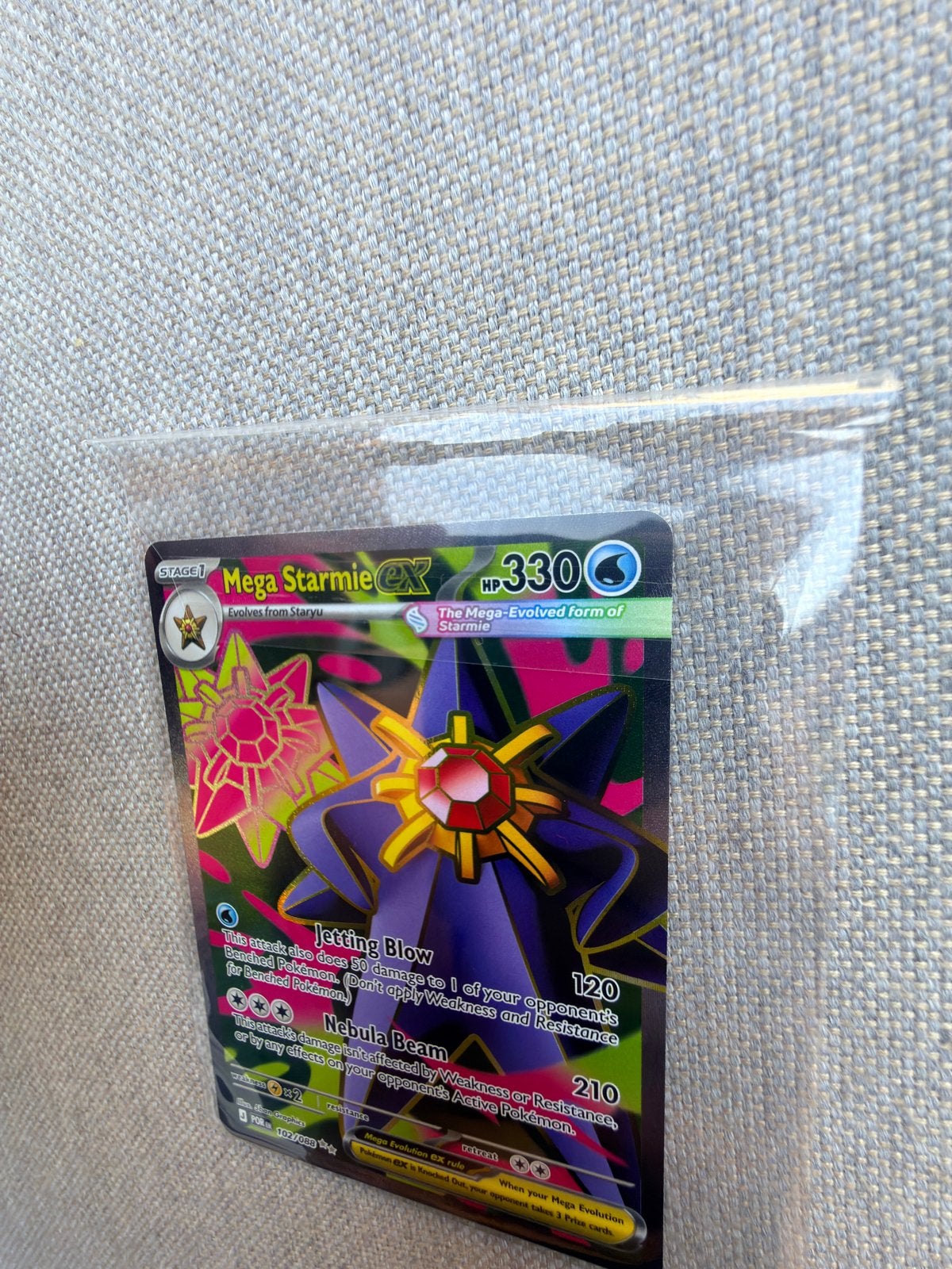 Pokémon Kaart: Mega Starmie EX (102/088) PSA 10, Hobby en Vrije tijd, Ophalen of Verzenden, Nieuw, Losse kaart, Foil