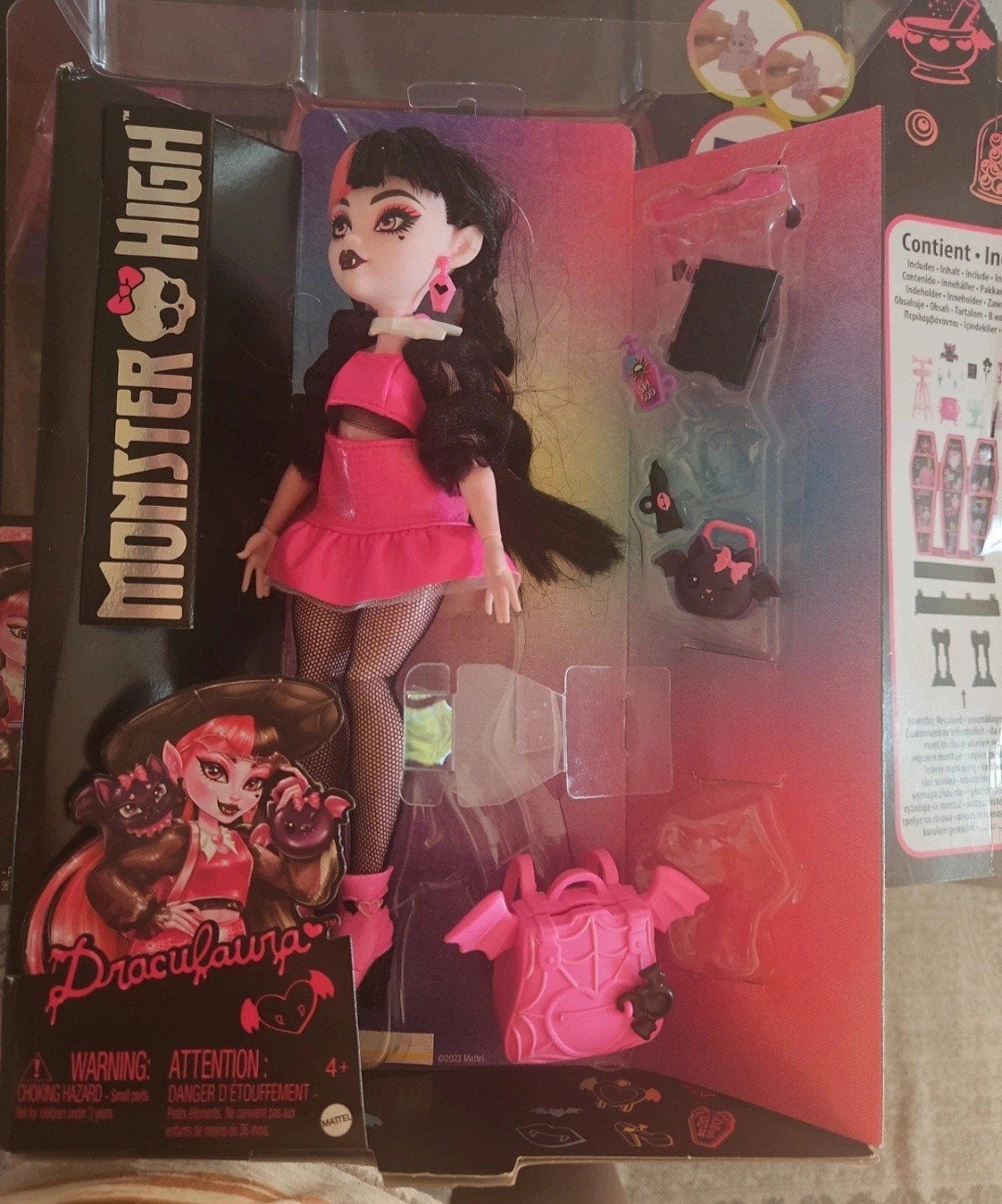 Monster High Draculauara pop met doos, Ophalen of Verzenden, Zo goed als nieuw, Overige typen