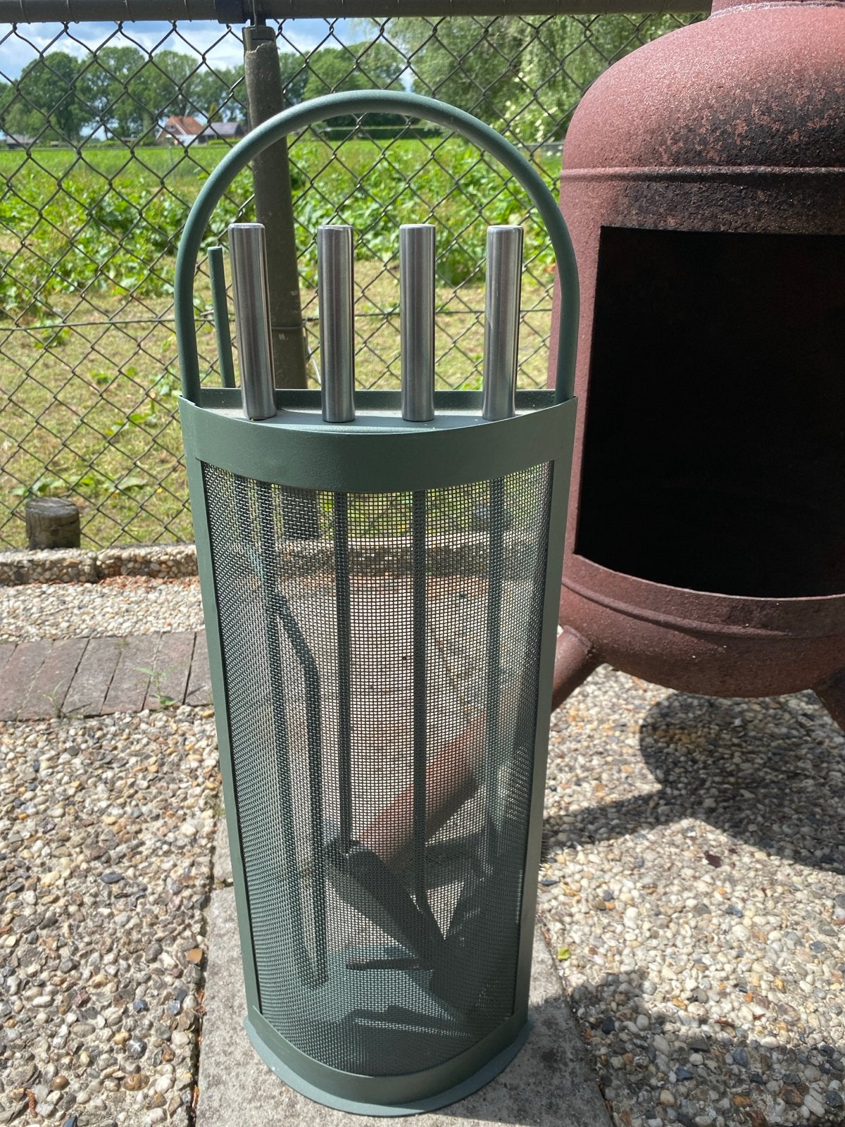4-delige Haardvuur Set - 65 cm hoog, Ophalen of Verzenden, Gebruikt, Overige soorten
