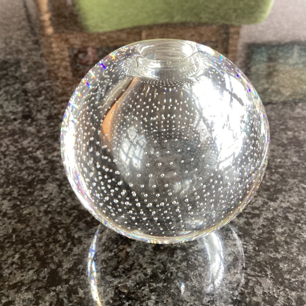 Glaskunst, vaas, spijkerbol, 9 cm, Copier, vintage, Antiek en Kunst, Antiek | Glas en Kristal, Ophalen