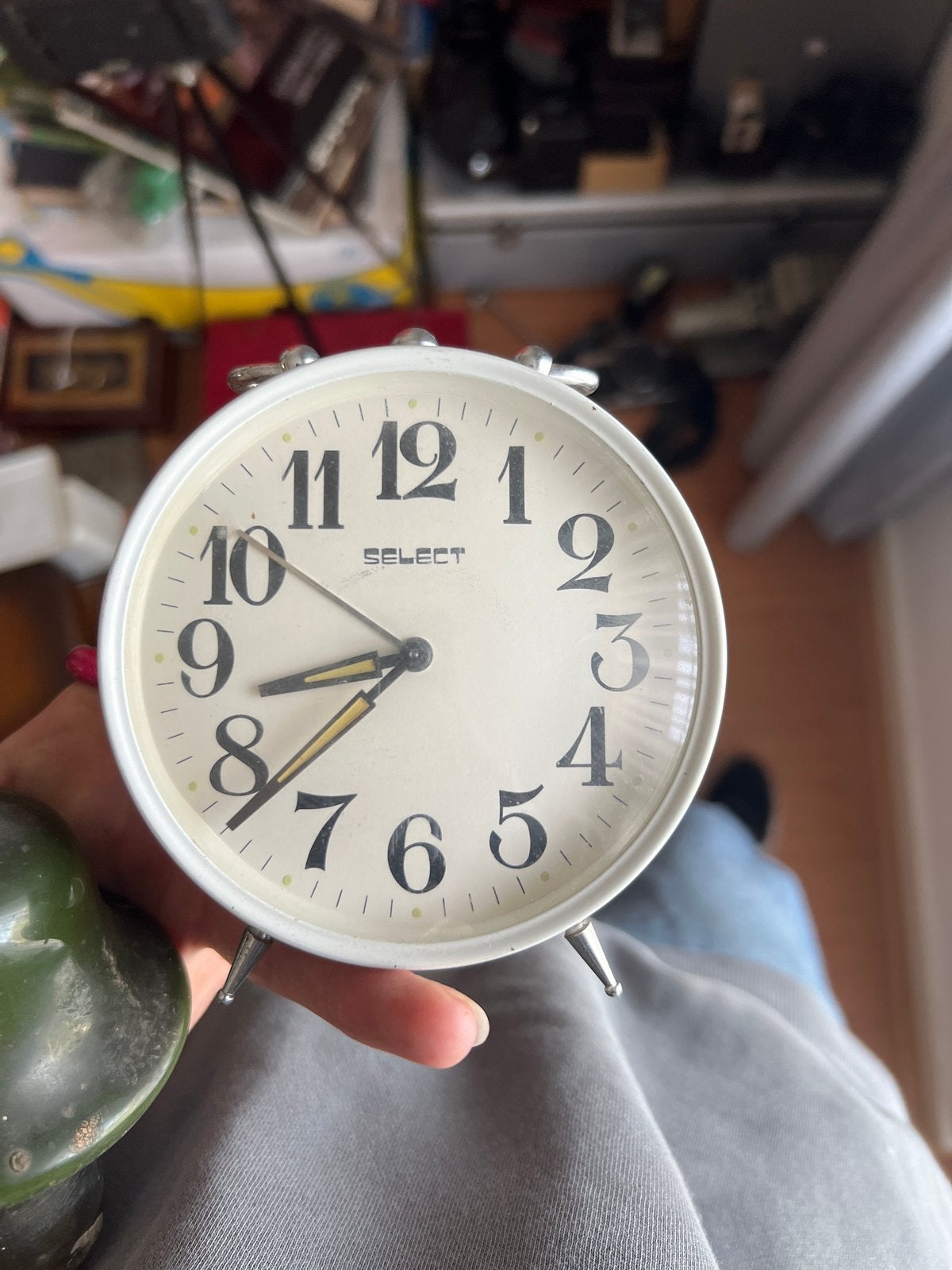 Vintage Wekker 'SELECT' - Wit, Analoog, Huis en Inrichting, Gebruikt, Wit, Vintage, Analoog